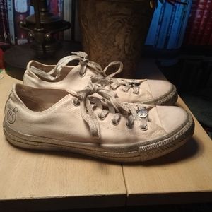 Converse x Miley Cyrus Silver Glitter CTAS Chucks Low